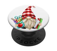 Funny Teacher GNOME for First Day at Elementary School PopSockets PopGrip Adhésif