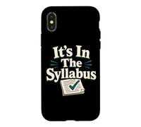Funny Teacher Syllabus Classroom Professor Humour Coque pour iPhone X/XS