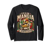 Funny Team Mangia E Statti Zitto Funny Italy Raviolis Italiens Manche Longue