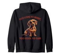 Funny Teckel Amoureux des Chiens Too Cool to Care Sweat à Capuche