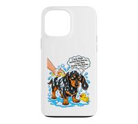 Funny Teckel - Bain pour Chien Grumpy Saucisse Coque pour iPhone 13 Pro Max