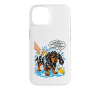 Funny Teckel - Bain pour Chien Grumpy Saucisse Coque pour iPhone 14