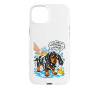 Funny Teckel - Bain pour Chien Grumpy Saucisse Coque pour iPhone 15 Plus