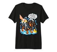 Funny Teckel - Bain pour Chien Grumpy Saucisse T-Shirt Haut de Gamme