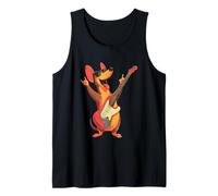 Funny Teckel Rock Dog Guitar Player Cartoon Design Débardeur