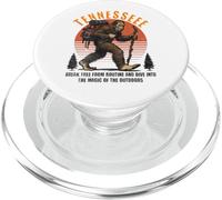 Funny Tennessee Hiking Sasquatch Bigfoot, Hiking & Camping PopSockets PopGrip pour MagSafe