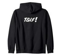 Funny TGIF Friday Weekend Celebration Typographie Hommes Femmes Sweat à Capuche