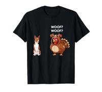 Funny Thanksgiving Basenji and Turkey T-Shirt