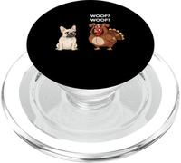 Funny Thanksgiving French Bulldog and Turkey PopSockets PopGrip pour MagSafe