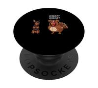 Funny Thanksgiving Miniature Pinscher and Turkey PopSockets PopGrip Adhésif