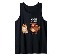 Funny Thanksgiving Pomeranian and Turkey Débardeur