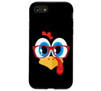Funny Thanksgiving Turkey Boy Face Lunettes de Soleil Blue Coque pour iPhone SE (2020) / 7/8