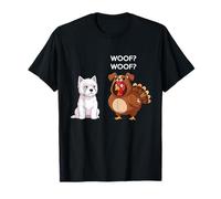 Funny Thanksgiving West Highland White Terrier and Turkey T-Shirt