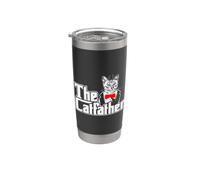 Funny The Catfather Kitten Dad Summer Gift For Pet Lovers Gobelet isotherme en acier inoxydable double paroi