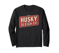 Funny The Husky Sleigh Co Classic Christmas Vintage Manche Longue