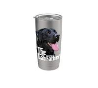 Funny The Lab Father Black Labrador Retriever Dad Dog Daddy Gobelet isotherme en acier inoxydable double paroi