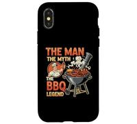 Funny The Man The Myth The BBQ Legend Fête des Pères Grilling Coque pour iPhone X/XS