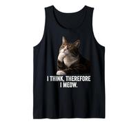 Funny Thinking Cat - I Think, Therefore I Meow Débardeur