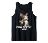 Funny Thinking Cat - I Think, Therefore I Meow Débardeur