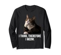 Funny Thinking Cat - I Think, Therefore I Meow Manche Longue