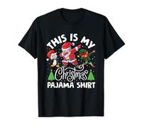 Funny This is My Christmas Pyjama Père Noël Squad Dabbing Xmas T-Shirt