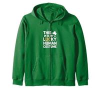Funny This is My Lucky Human Costume Irlandais Sweat à Capuche