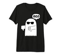 Funny Thumbs Down Cool Ghost Screaming Boo Disapprobation T-Shirt Haut de Gamme