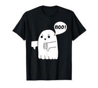 Funny Thumbs Down Ghost Screaming Boo Disapprobation T-Shirt