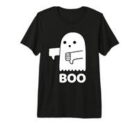 Funny Thumbs Down Ghost Screaming Boo Disapprobation T-Shirt Haut de Gamme