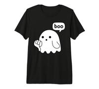 Funny Thumbs Down Ghost Screaming Boo Disapprobation T-Shirt Haut de Gamme