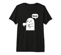 Funny Thumbs Down Ghost Screaming Boo Disapprobation T-Shirt Haut de Gamme