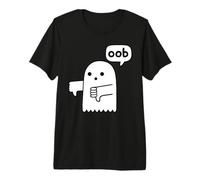 Funny Thumbs Down Ghost Screaming oob Disapprobation T-Shirt Haut de Gamme