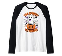 Funny To Spooky To Handle Cute Ghost Halloween Manche Raglan