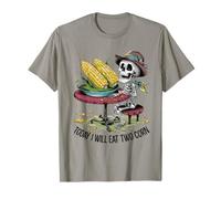 Funny Today I Will Eat Two Corn Skeleton Meme Funny Trendy T-Shirt