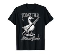 Funny Today I'm A Serious Goose Lovers Goose With Gun Meme T-Shirt