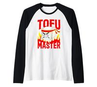 Funny Tofu Master Vegetarian Plant Based Vegan Humour Manche Raglan