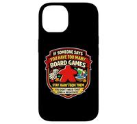 Funny Too Many Jeux de société Joke Tabletop Jeu de société Lover Fun Coque pour iPhone 14