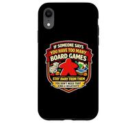 Funny Too Many Jeux de société Joke Tabletop Jeu de société Lover Fun Coque pour iPhone XR