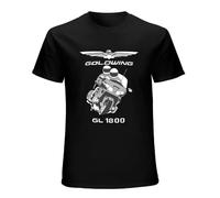 Funny Top Tees Mens T-Shirt Better Quality Goldwing Men T-Shirt Fashion T-Shirt Cotton Brand T-Shirt Men O-Neck Teeshirt Dark Black M
