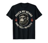 Funny Touch My Beard and Tell Me I'm Pretty Monkey (à l'arrière) T-Shirt