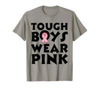 Funny Tough Boys Wear Pink Breast Cancer Awareness T-Shirt