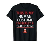 Funny Traffic Cone Humour This is My Human Costume Halloween T-Shirt
