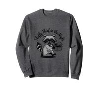 Funny Trash Panda Raccoon Meme Fluffy Thief in The Night Sweatshirt