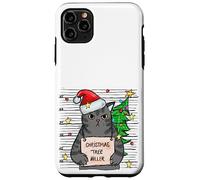 Funny True Crime Christmas Cat Dad Grumpy Serial Killer Cat Coque pour iPhone 11 Pro Max
