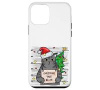 Funny True Crime Christmas Cat Dad Grumpy Serial Killer Cat Coque pour iPhone 12 Mini