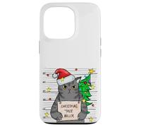 Funny True Crime Christmas Cat Dad Grumpy Serial Killer Cat Coque pour iPhone 13 Pro