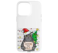 Funny True Crime Christmas Cat Dad Grumpy Serial Killer Cat Coque pour iPhone 15 Pro Max