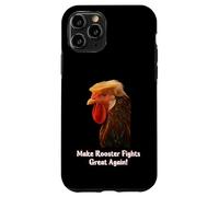 Funny Trump Meme Rooster Roosters Fight Farm Farmer Joke Coque pour iPhone 11 Pro