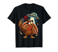 Funny Turkey Selfie UFO Thanksgiving Turkey Lover T-Shirt