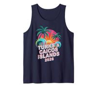 Funny Turks Caicos Islands 2026 Vacation Natation Voyage Débardeur